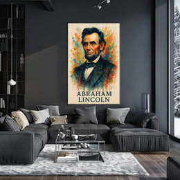 Historical Watercolor Portrait: Patriotic American Legacy