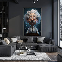 Eccentric Scientist 3D Style Pop Culture Poster