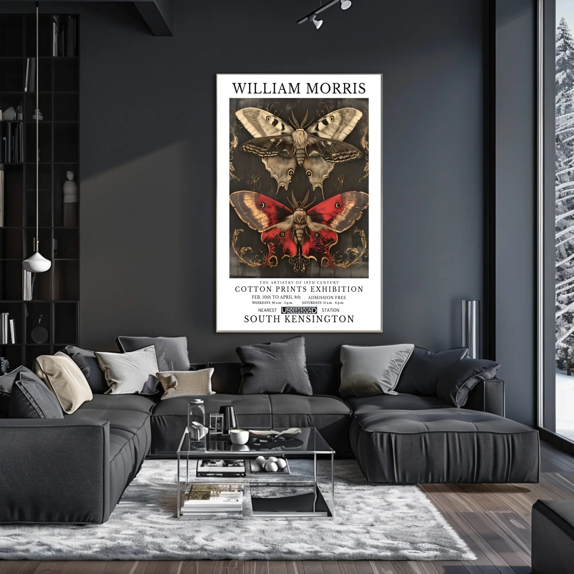 William Morris Exhibition: Detailed Artistic Poster