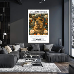 William Morris Surreal Capybara Art Fantasy or Mythology Poster