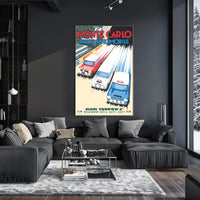 Monte Carlo Rallye Automobile Poster