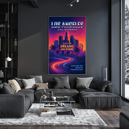 Los Angeles City Of Dreams And Stars Poster