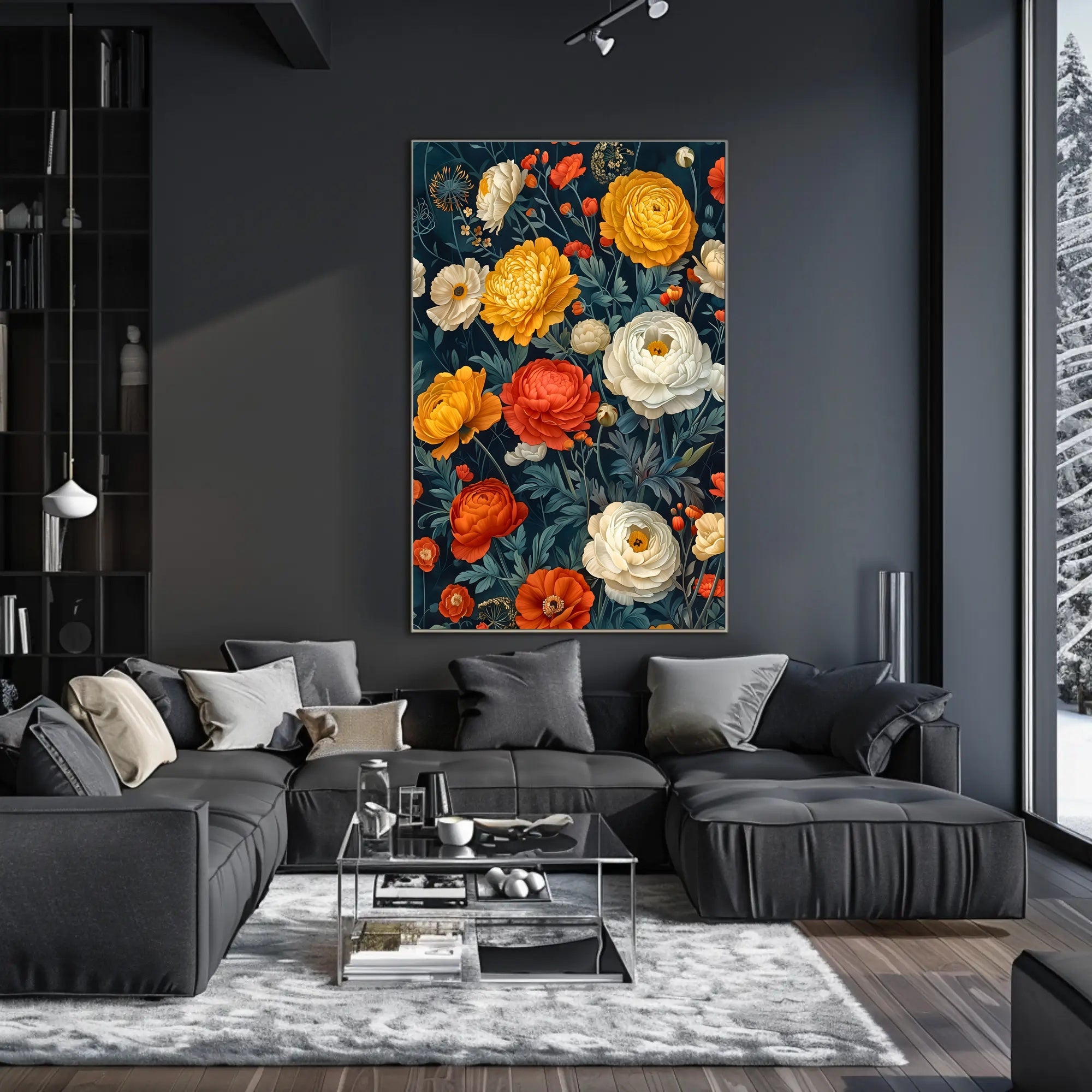 Vibrant Floral Symphony Wall Art Print