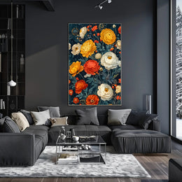 Vibrant Floral Symphony Wall Art Print
