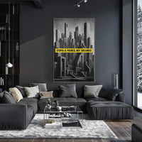 Dystopian Angular Cityscape Futuristic Sci-Fi Poster