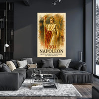 Napoleon Crowning Himself Emperor Historic Art Poster