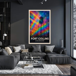 Fort Collins Water Tower Minimalist Realism Decor Poster