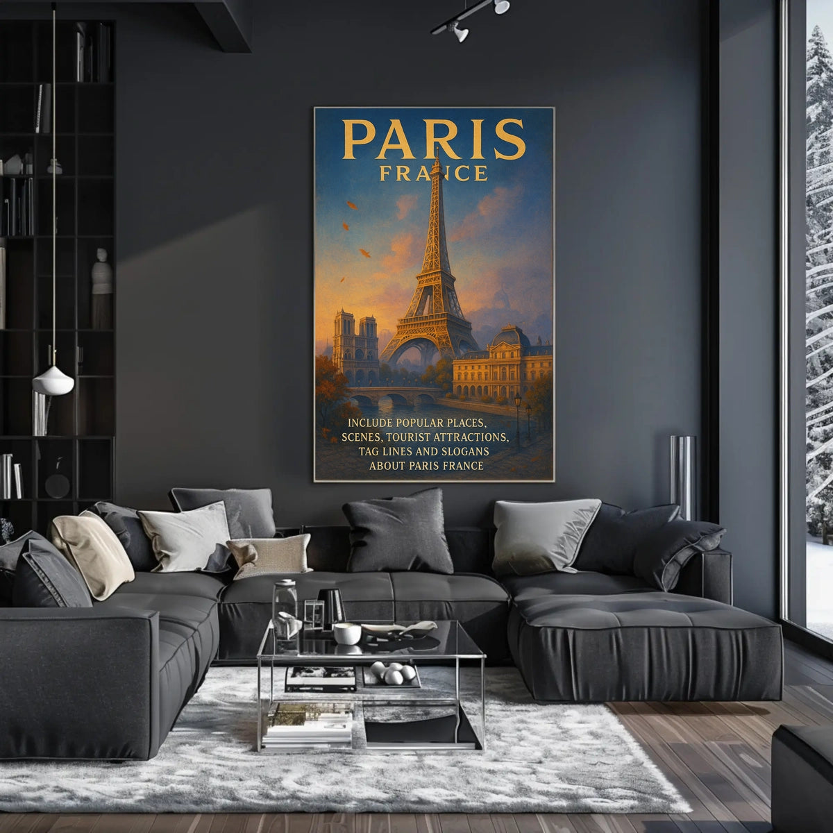 Parisian Romance: Vintage Eiffel Tower Art Print