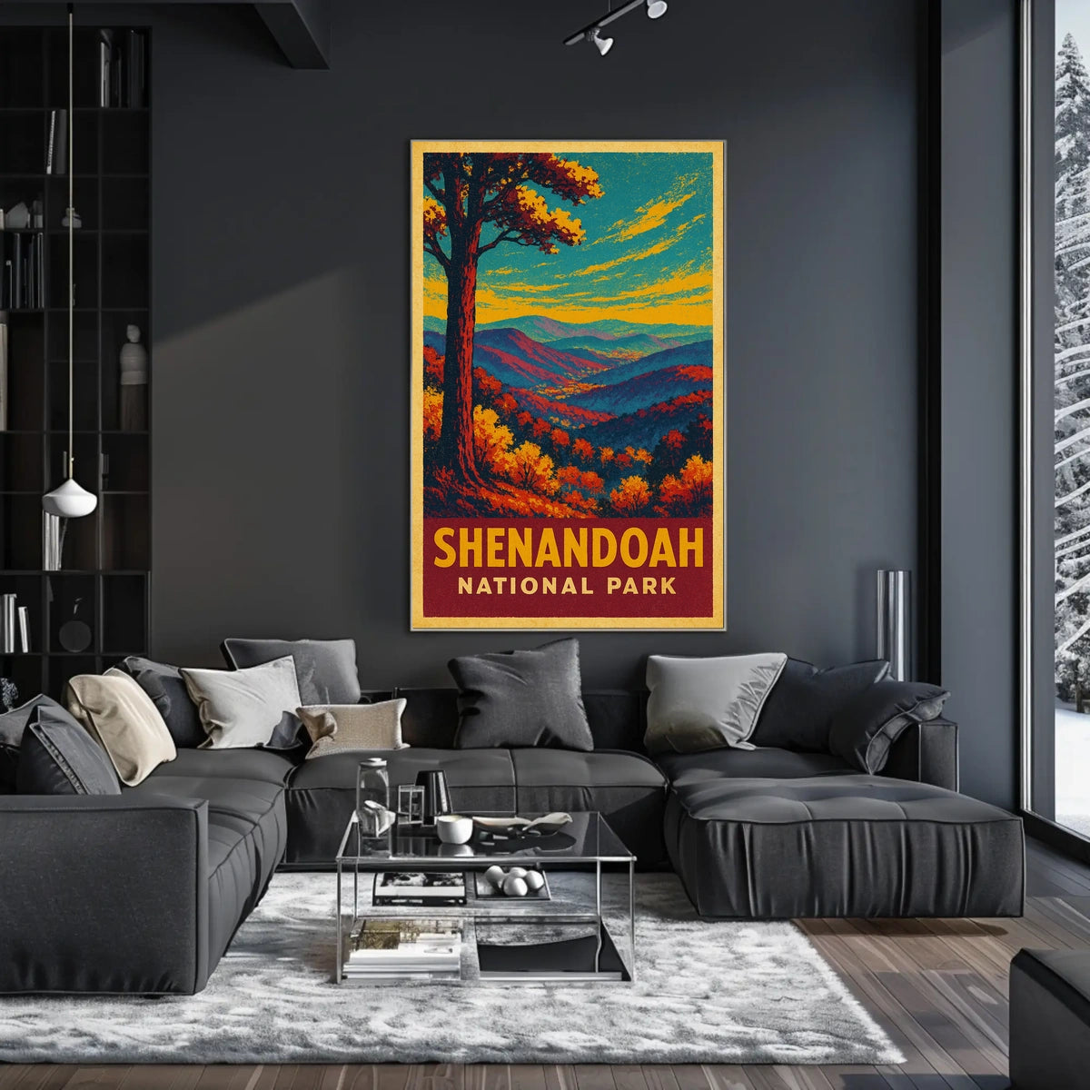 Shenandoah National Park Vintage Autumn Lovers Poster