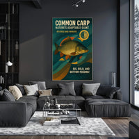Common Carp Retro Eco-Conscious Animal Poster