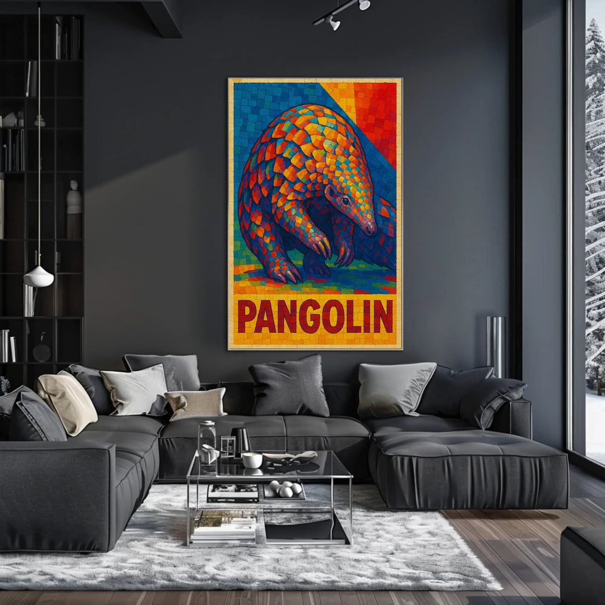 Vibrant Pangolin Poster