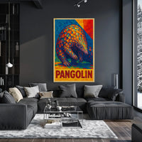Vibrant Pangolin Poster
