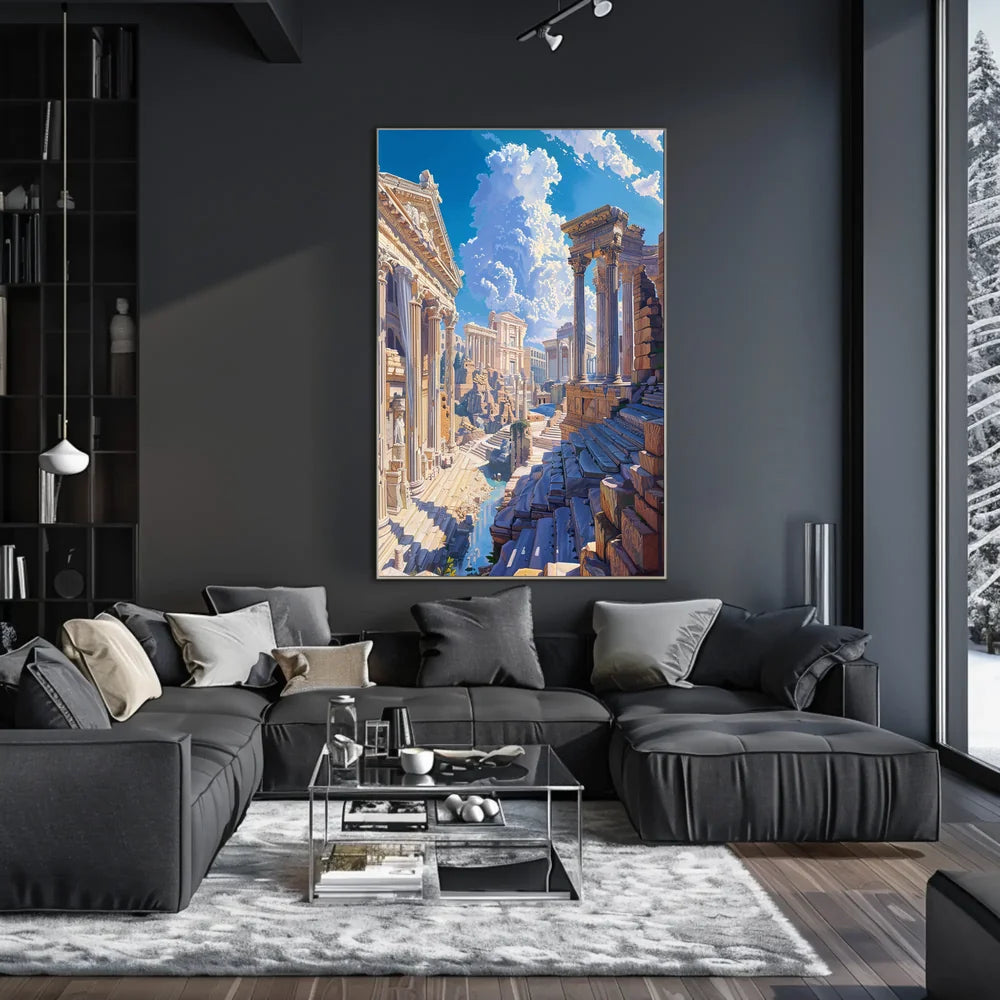 Ancient Roman Ruins: A Timeless Fantasy Poster