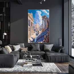 Ancient Roman Ruins: A Timeless Fantasy Poster