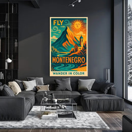 Montenegro Adventure Vintage Travel Poster PosterGoat