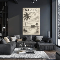 Naples Florida Coastal Serenity Poster Gulf Coast Wall Art