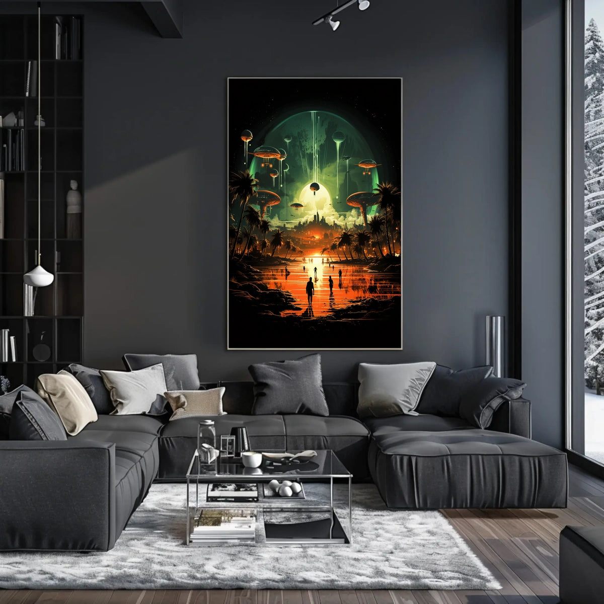 Futuristic Oasis Poster