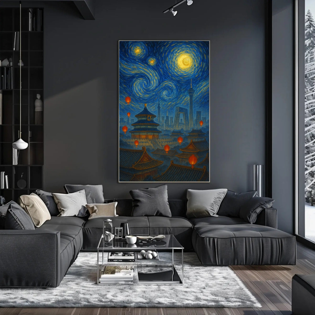 Starry Night Over Beijing Poster