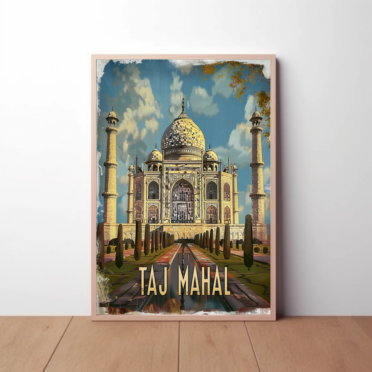 Taj Mahal India Monument Travel Poster