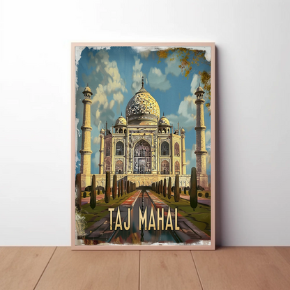 Taj Mahal India Monument Travel Poster