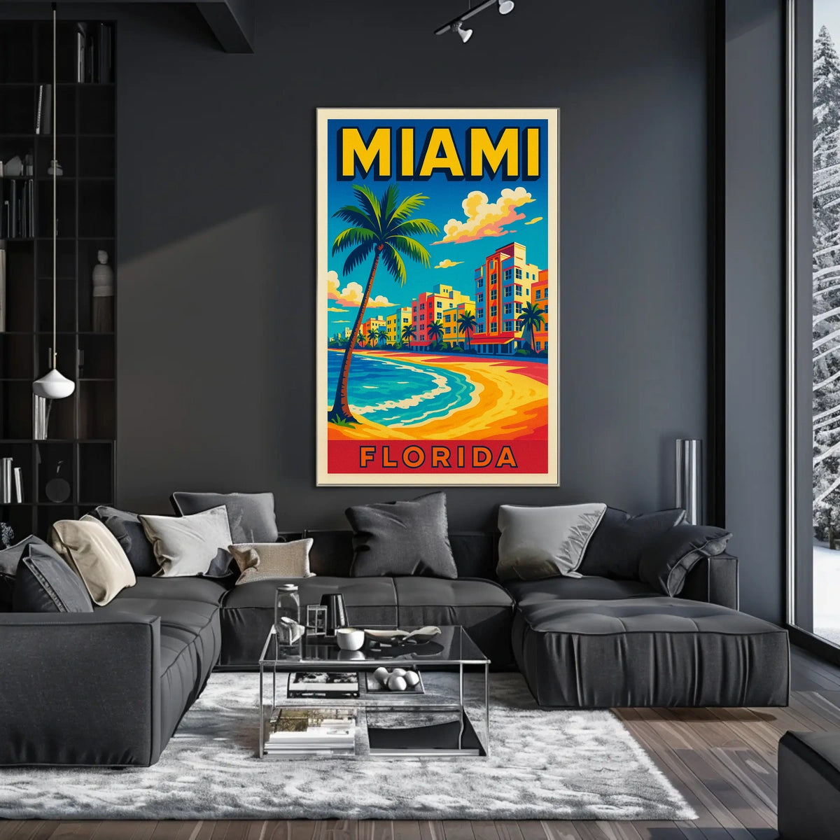 Miami Florida Vibrant Beachfront Poster