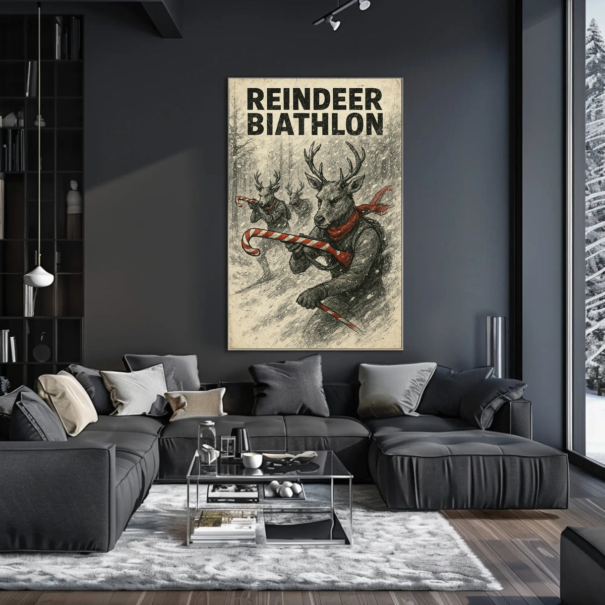 Reindeer Biathlon Poster
