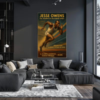 Jesse Owens Berlin Olympics Vintage Art Poster