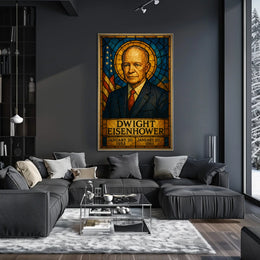 Stained Glass Presidential Portrait Patriotic Historical or Presidential Poster