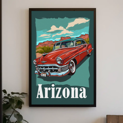 Arizona Desert Adventure Vintage Poster