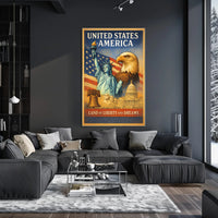 Land of Liberty and Dreams Poster PosterGoat