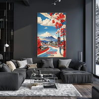 Japanese Cultural Beauty Poster with Traditional and Modern Influences