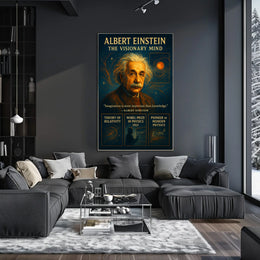 Albert Einstein Inspirational Physics Quote Poster Print