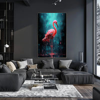 Vivid Flamingo Art Poster