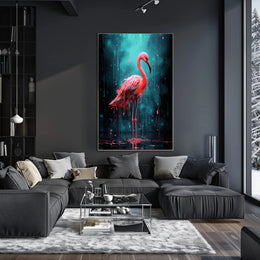 Vivid Flamingo Art Poster