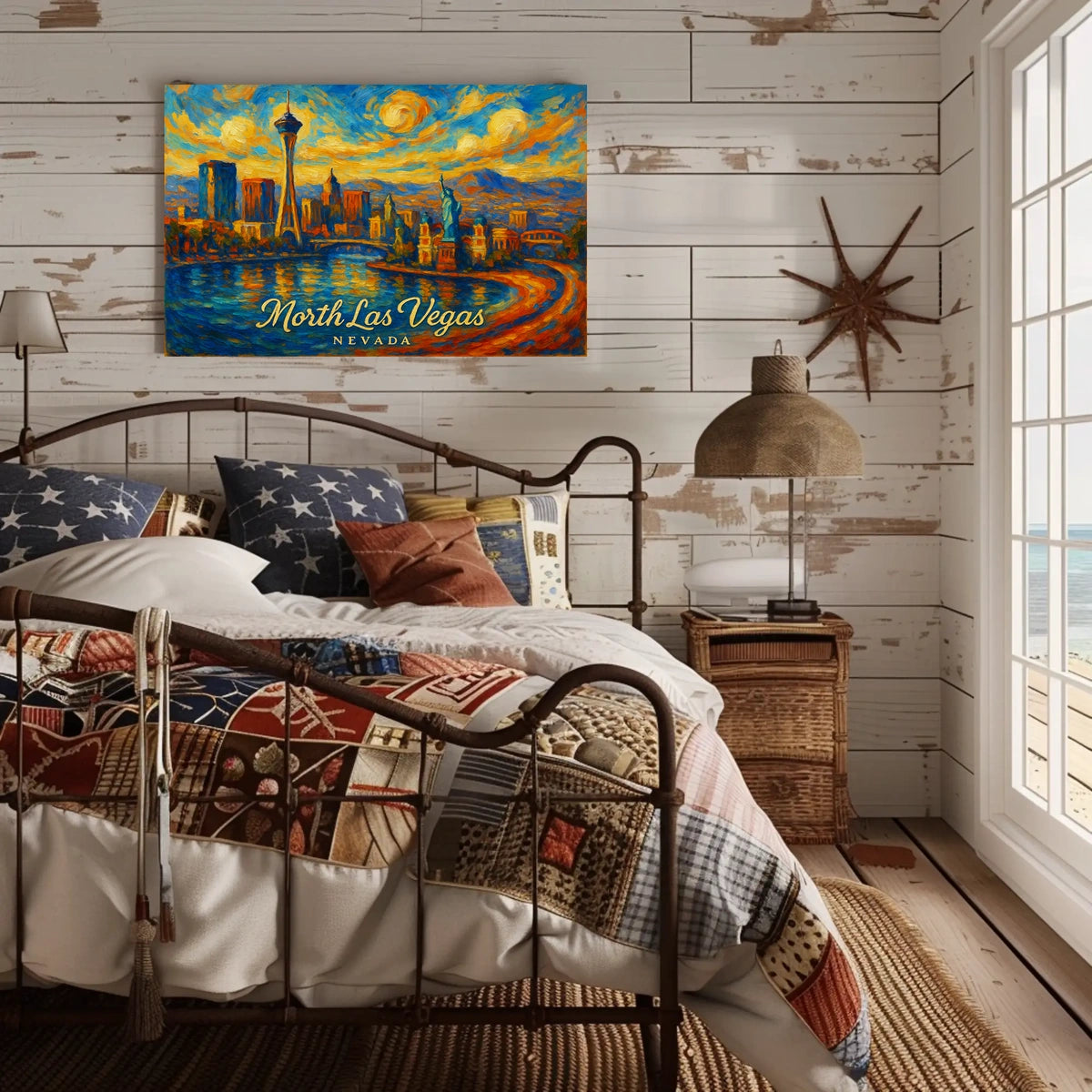 North Las Vegas Artistic Skyline Poster