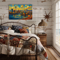 North Las Vegas Artistic Skyline Poster