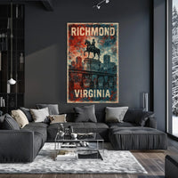 Richmond Patriotic Equestrian Vintage Cityscape Poster