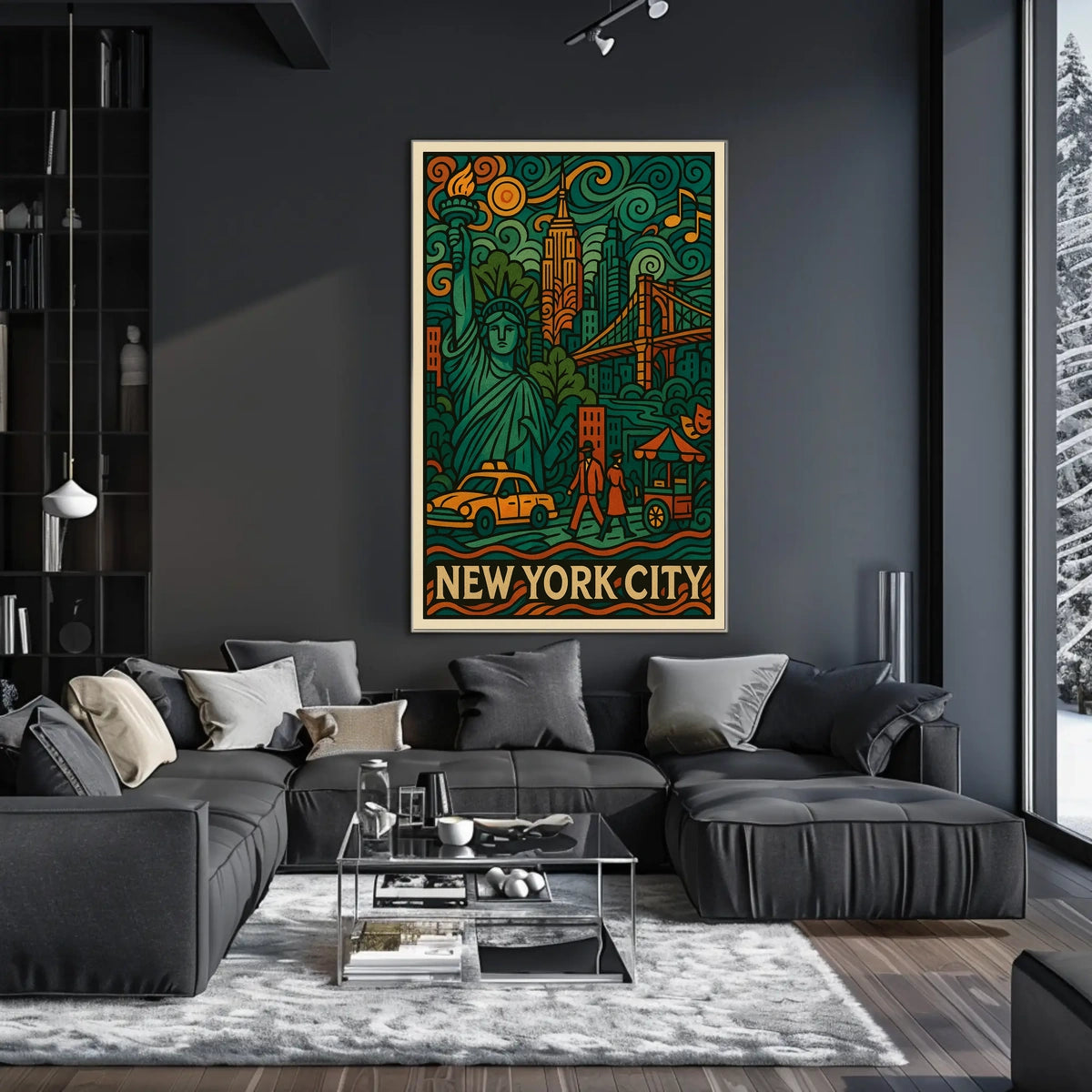 Abstract Expressionism Art Poster for Modern Spaces