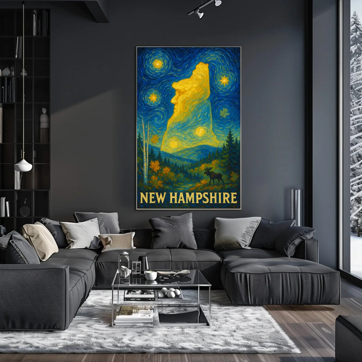 New Hampshire Tranquil Wilderness Landscape Artistic Poster