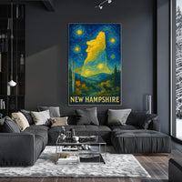 New Hampshire Tranquil Wilderness Landscape Artistic Poster