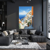 Santorini Dreamscape Mediterranean Travel Poster