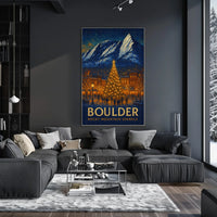 Boulder Rocky Mountain Sparkle Poster