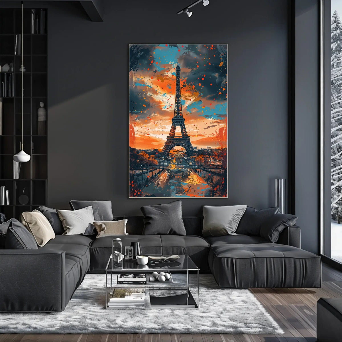 Eiffel Tower In Abstract Splendor Poster