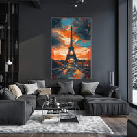 Eiffel Tower In Abstract Splendor Poster