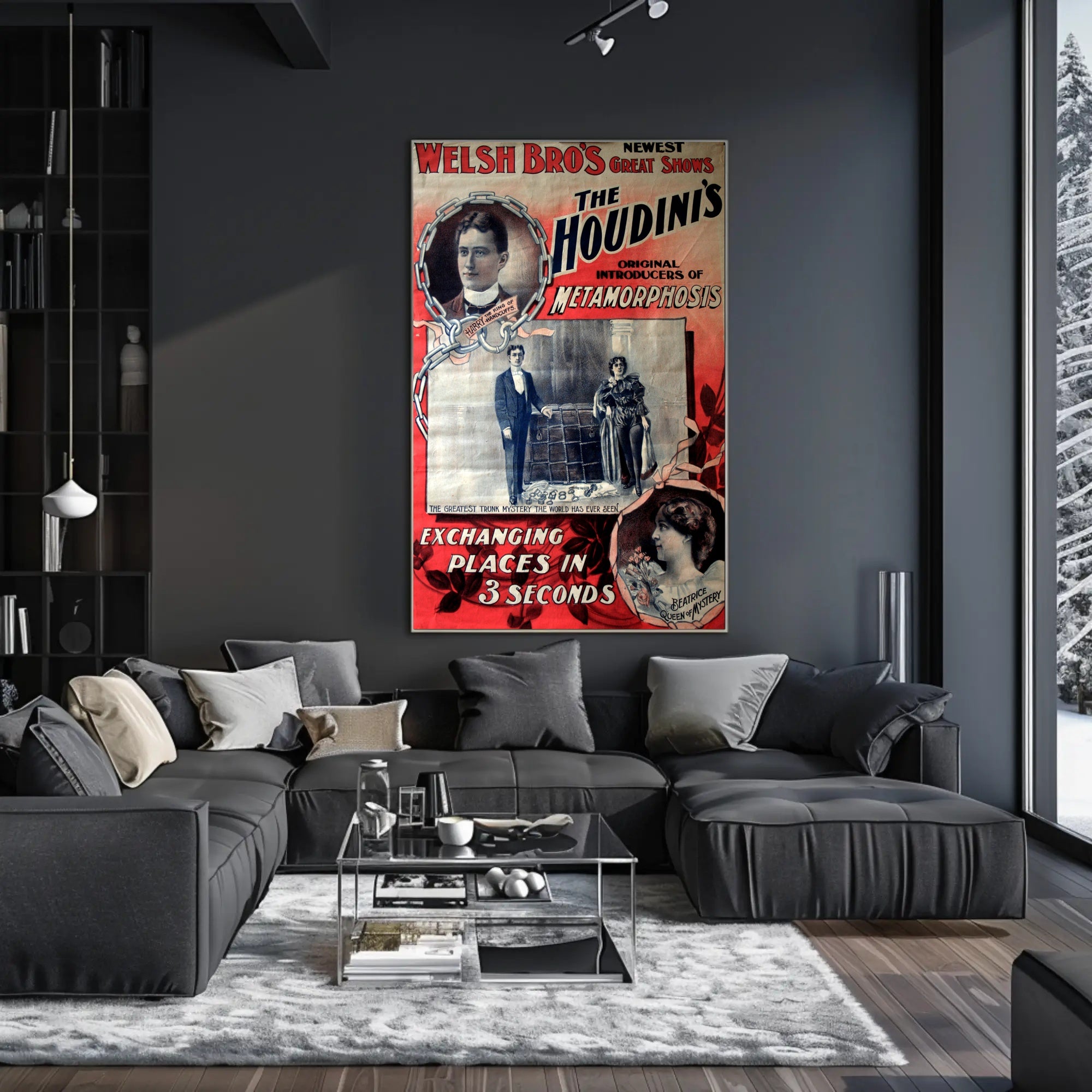 The Houdinis Vintage Magic Show Cultural or Heritage Poster
