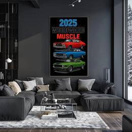 2025 Woodward Muscle Classic American Cars Poster