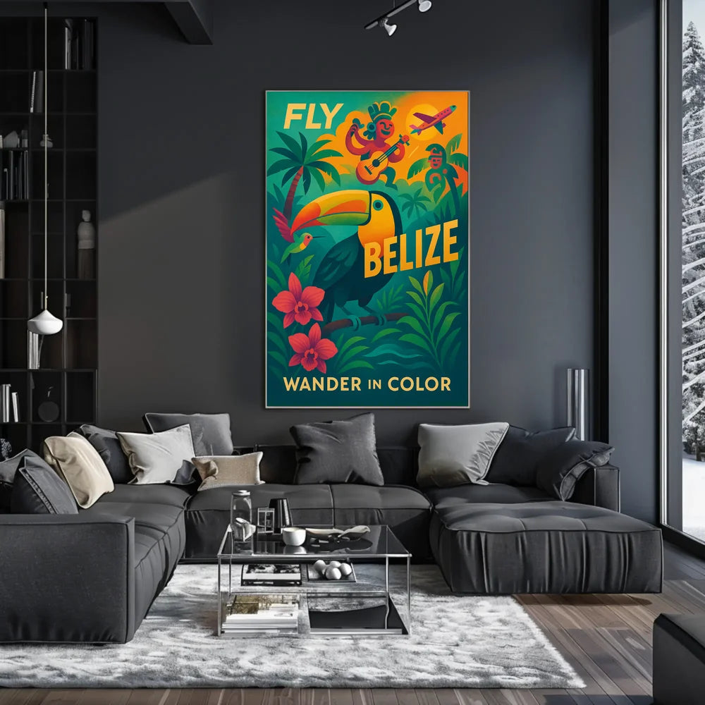 Vibrant Belize Travel Adventure Poster - Travel Poster PosterGoat