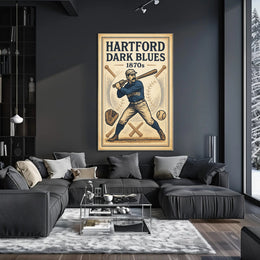 Hartford Dark Blues 1870s Baseball Poster PosterGoat