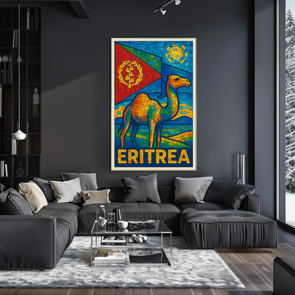 Eritrea Mosaic Art Poster
