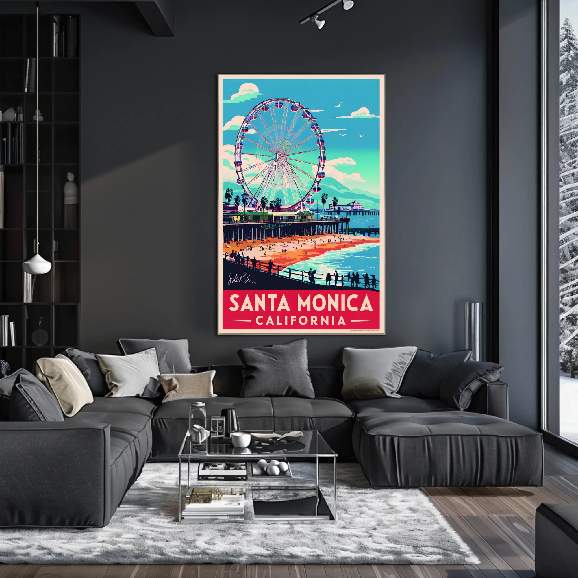 Santa Monica Beach Vibes Poster